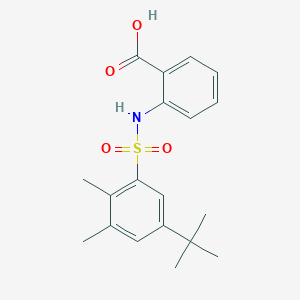 molecular formula C19H23NO4S B491888 2-(5-Tert-butyl-2,3-dimethylbenzenesulfonamido)benzoic acid CAS No. 379729-10-9