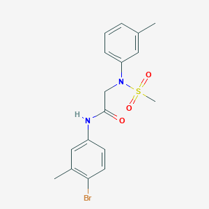 molecular formula C17H19BrN2O3S B4918884 N~1~-(4-bromo-3-methylphenyl)-N~2~-(3-methylphenyl)-N~2~-(methylsulfonyl)glycinamide 