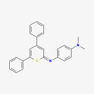 molecular formula C25H22N2S B4918908 N'-(4,6-diphenyl-2H-thiopyran-2-ylidene)-N,N-dimethyl-1,4-benzenediamine 