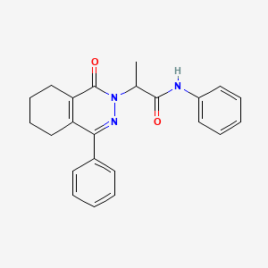 molecular formula C23H23N3O2 B4918916 2-(1-oxo-4-phenyl-5,6,7,8-tetrahydro-2(1H)-phthalazinyl)-N-phenylpropanamide 