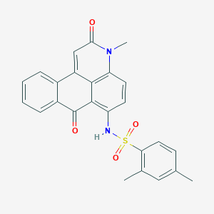 molecular formula C25H20N2O4S B491894 2,4-dimethyl-N-(3-methyl-2,7-dioxo-2,7-dihydro-3H-naphtho[1,2,3-de]quinolin-6-yl)benzenesulfonamide CAS No. 670259-12-8