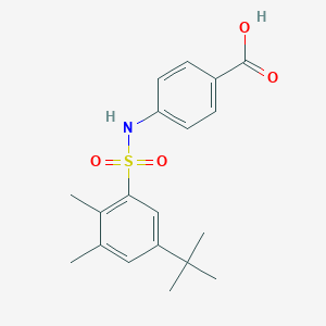 molecular formula C19H23NO4S B491896 4-(5-Tert-butyl-2,3-dimethylbenzenesulfonamido)benzoic acid CAS No. 380344-35-4