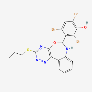 2,4,6-tribromo-3-[3-(propylthio)-6,7-dihydro[1,2,4]triazino[5,6-d][3,1]benzoxazepin-6-yl]phenol