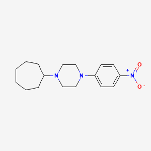 molecular formula C17H25N3O2 B4918972 1-cycloheptyl-4-(4-nitrophenyl)piperazine 