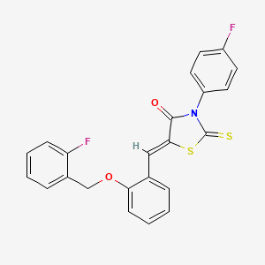 5-{2-[(2-fluorobenzyl)oxy]benzylidene}-3-(4-fluorophenyl)-2-thioxo-1,3-thiazolidin-4-one