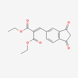 molecular formula C17H16O6 B4919011 diethyl [(1,3-dioxo-2,3-dihydro-1H-inden-5-yl)methylene]malonate 