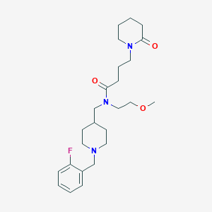 N-{[1-(2-fluorobenzyl)-4-piperidinyl]methyl}-N-(2-methoxyethyl)-4-(2-oxo-1-piperidinyl)butanamide