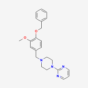 2-{4-[4-(benzyloxy)-3-methoxybenzyl]-1-piperazinyl}pyrimidine