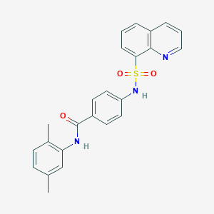 N-(2,5-dimethylphenyl)-4-(quinoline-8-sulfonamido)benzamide