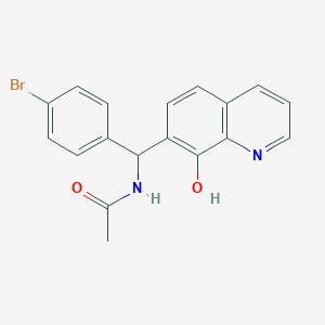 N-[(4-bromophenyl)(8-hydroxy-7-quinolinyl)methyl]acetamide