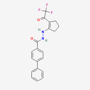 N'-[2-(2,2,2-trifluoroacetyl)-1-cyclopenten-1-yl]-4-biphenylcarbohydrazide