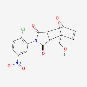 molecular formula C15H11ClN2O6 B4919097 4-(2-chloro-5-nitrophenyl)-1-(hydroxymethyl)-10-oxa-4-azatricyclo[5.2.1.0~2,6~]dec-8-ene-3,5-dione 