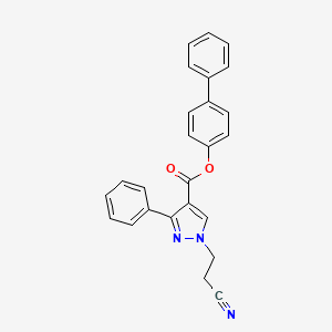 4-biphenylyl 1-(2-cyanoethyl)-3-phenyl-1H-pyrazole-4-carboxylate