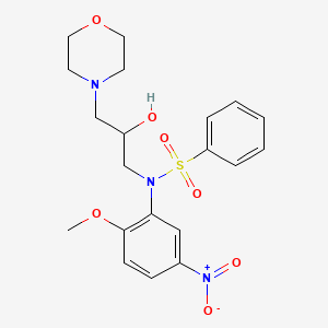 N-[2-hydroxy-3-(4-morpholinyl)propyl]-N-(2-methoxy-5-nitrophenyl)benzenesulfonamide