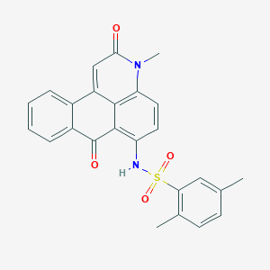 molecular formula C25H20N2O4S B491914 2,5-dimethyl-N-(3-methyl-2,7-dioxo-2,7-dihydro-3H-naphtho[1,2,3-de]quinolin-6-yl)benzenesulfonamide CAS No. 670259-11-7