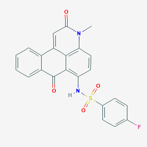 4-fluoro-N-(3-methyl-2,7-dioxo-2,7-dihydro-3H-naphtho[1,2,3-de]quinolin-6-yl)benzenesulfonamide