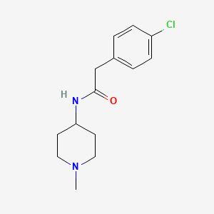 2-(4-chlorophenyl)-N-(1-methyl-4-piperidinyl)acetamide