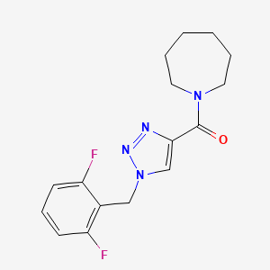 molecular formula C16H18F2N4O B4919184 1-{[1-(2,6-difluorobenzyl)-1H-1,2,3-triazol-4-yl]carbonyl}azepane 