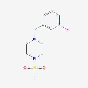 molecular formula C12H17FN2O2S B4919186 1-(3-fluorobenzyl)-4-(methylsulfonyl)piperazine 