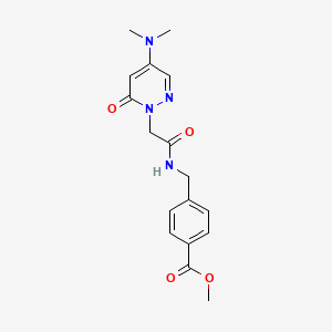 molecular formula C17H20N4O4 B4919212 methyl 4-[({[4-(dimethylamino)-6-oxo-1(6H)-pyridazinyl]acetyl}amino)methyl]benzoate 