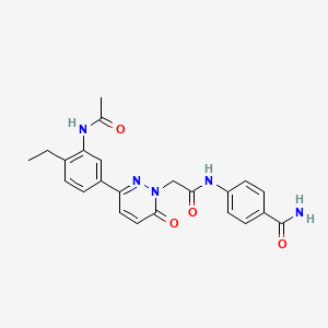 4-({[3-[3-(acetylamino)-4-ethylphenyl]-6-oxo-1(6H)-pyridazinyl]acetyl}amino)benzamide