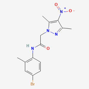 molecular formula C14H15BrN4O3 B4919235 N-(4-bromo-2-methylphenyl)-2-(3,5-dimethyl-4-nitro-1H-pyrazol-1-yl)acetamide 