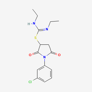 1-(3-chlorophenyl)-2,5-dioxo-3-pyrrolidinyl N,N'-diethylimidothiocarbamate