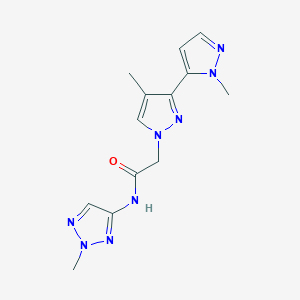 molecular formula C13H16N8O B4919253 2-(2',4-dimethyl-1H,2'H-3,3'-bipyrazol-1-yl)-N-(2-methyl-2H-1,2,3-triazol-4-yl)acetamide 