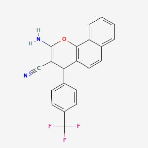 molecular formula C21H13F3N2O B4919263 2-amino-4-[4-(trifluoromethyl)phenyl]-4H-benzo[h]chromene-3-carbonitrile 