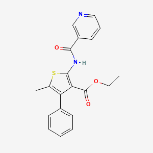 ethyl 5-methyl-4-phenyl-2-[(3-pyridinylcarbonyl)amino]-3-thiophenecarboxylate