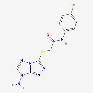 molecular formula C11H10BrN7OS B4919275 2-[(7-amino-7H-[1,2,4]triazolo[4,3-b][1,2,4]triazol-3-yl)thio]-N-(4-bromophenyl)acetamide 