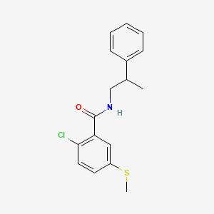 2-chloro-5-(methylthio)-N-(2-phenylpropyl)benzamide