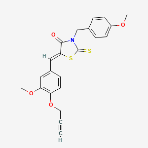 3-(4-methoxybenzyl)-5-[3-methoxy-4-(2-propyn-1-yloxy)benzylidene]-2-thioxo-1,3-thiazolidin-4-one