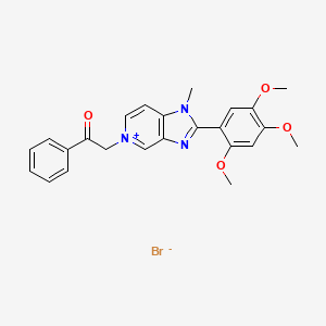 1-methyl-5-(2-oxo-2-phenylethyl)-2-(2,4,5-trimethoxyphenyl)-1H-imidazo[4,5-c]pyridin-5-ium bromide