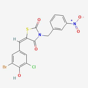 5-(3-bromo-5-chloro-4-hydroxybenzylidene)-3-(3-nitrobenzyl)-1,3-thiazolidine-2,4-dione