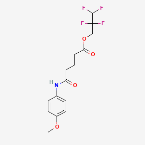 molecular formula C15H17F4NO4 B4919318 2,2,3,3-tetrafluoropropyl 5-[(4-methoxyphenyl)amino]-5-oxopentanoate 