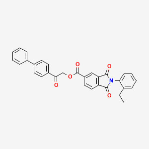 molecular formula C31H23NO5 B4919329 2-(4-biphenylyl)-2-oxoethyl 2-(2-ethylphenyl)-1,3-dioxo-5-isoindolinecarboxylate 