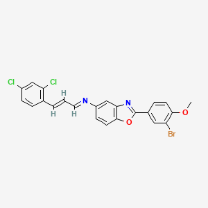 molecular formula C23H15BrCl2N2O2 B4919353 2-(3-bromo-4-methoxyphenyl)-N-[3-(2,4-dichlorophenyl)-2-propen-1-ylidene]-1,3-benzoxazol-5-amine 