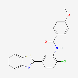 N-[5-(1,3-benzothiazol-2-yl)-2-chlorophenyl]-4-methoxybenzamide