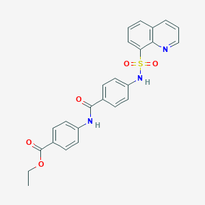 Ethyl 4-(4-(quinoline-8-sulfonamido)benzamido)benzoate