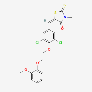 5-{3,5-dichloro-4-[2-(2-methoxyphenoxy)ethoxy]benzylidene}-3-methyl-2-thioxo-1,3-thiazolidin-4-one