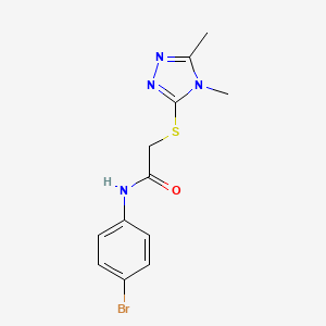 N-(4-bromophenyl)-2-[(4,5-dimethyl-4H-1,2,4-triazol-3-yl)thio]acetamide