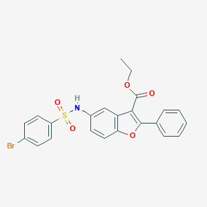Ethyl 5-[(4-bromophenyl)sulfonylamino]-2-phenyl-1-benzofuran-3-carboxylate