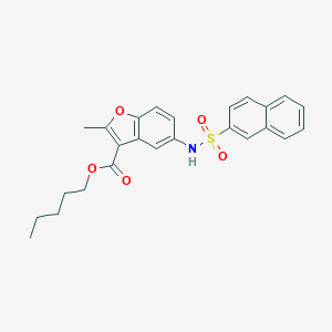 Pentyl 2-methyl-5-(naphthalene-2-sulfonamido)benzofuran-3-carboxylate