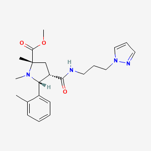 methyl (2S*,4S*,5R*)-1,2-dimethyl-5-(2-methylphenyl)-4-({[3-(1H-pyrazol-1-yl)propyl]amino}carbonyl)-2-pyrrolidinecarboxylate