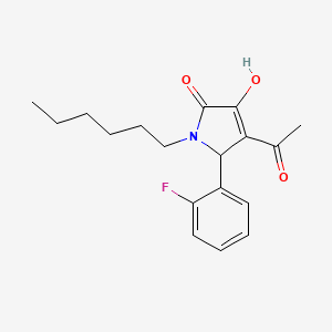 4-acetyl-5-(2-fluorophenyl)-1-hexyl-3-hydroxy-1,5-dihydro-2H-pyrrol-2-one