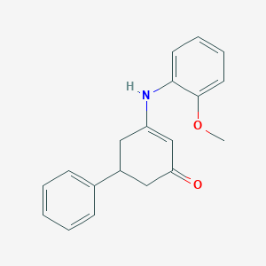 3-[(2-methoxyphenyl)amino]-5-phenyl-2-cyclohexen-1-one