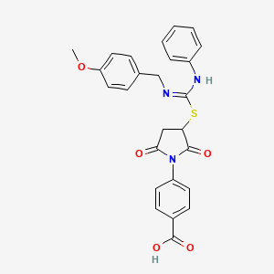 4-(3-{[[(4-methoxybenzyl)amino](phenylimino)methyl]thio}-2,5-dioxo-1-pyrrolidinyl)benzoic acid