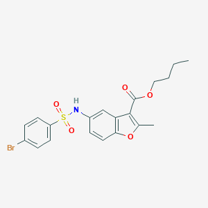 Butyl 5-{[(4-bromophenyl)sulfonyl]amino}-2-methyl-1-benzofuran-3-carboxylate