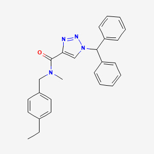 1-(diphenylmethyl)-N-(4-ethylbenzyl)-N-methyl-1H-1,2,3-triazole-4-carboxamide